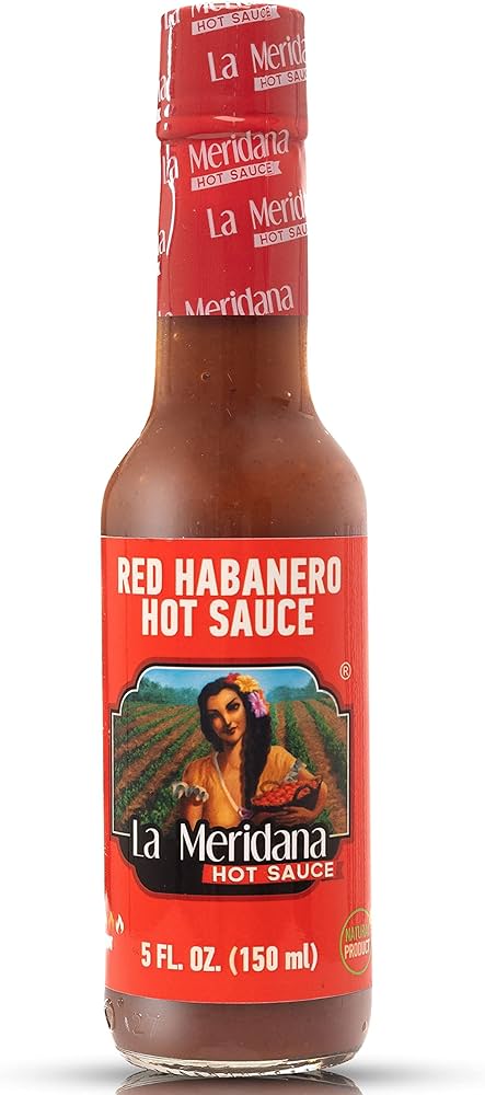 SAUCE PIQUANTE LA MERIDANA RED HABANERO VENDU PAR COLIS DE 24 UVC